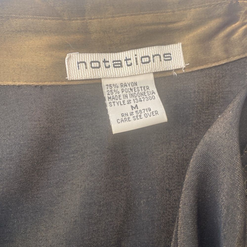 Notations Liquid Gold Button Down Shirt - Picture 4 of 5